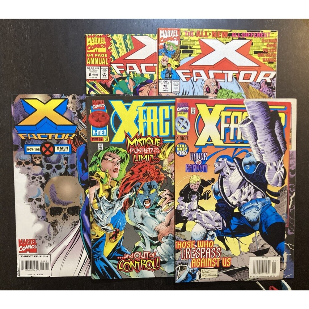 X-Factor: Annual No. 8, No. 72, No. 108, No. 118, No. 134 Marvel Comics (1991-7)